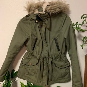 H&M Parka Jacket with fur lined hood